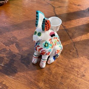 Anthropologie rabbit taper candle holder